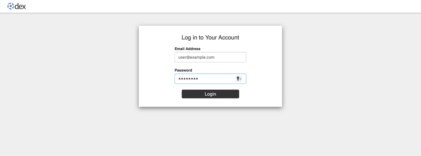 Screenshot showing the login to the Kubeflow dashboard. The default email address and password have been entered